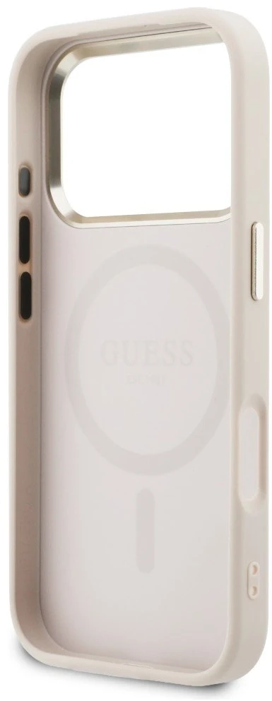 „Guess“ perforuotas 4G „MagSafe“ dėklas, skirtas „iPhone 17 Pro“ - Rožinė