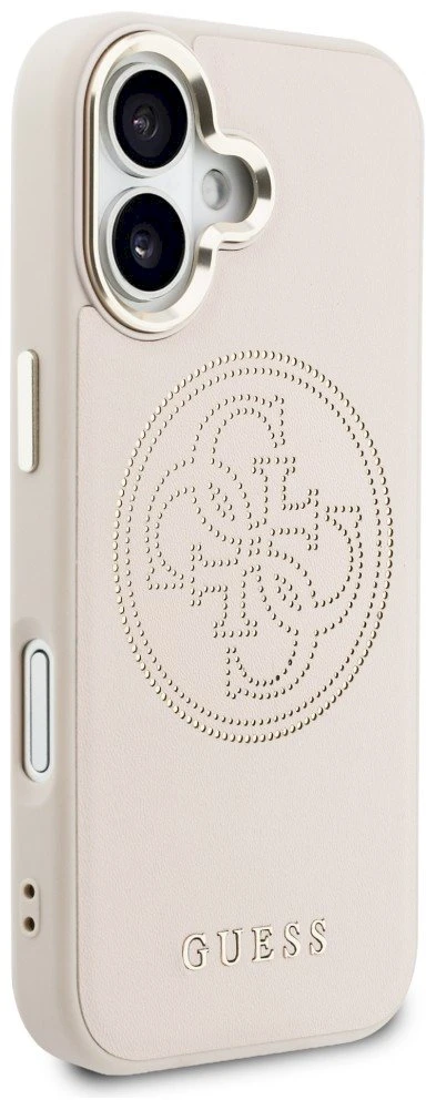 „Guess“ perforuotas 4G „MagSafe“ dėklas, skirtas „iPhone 17“ - Rožinė