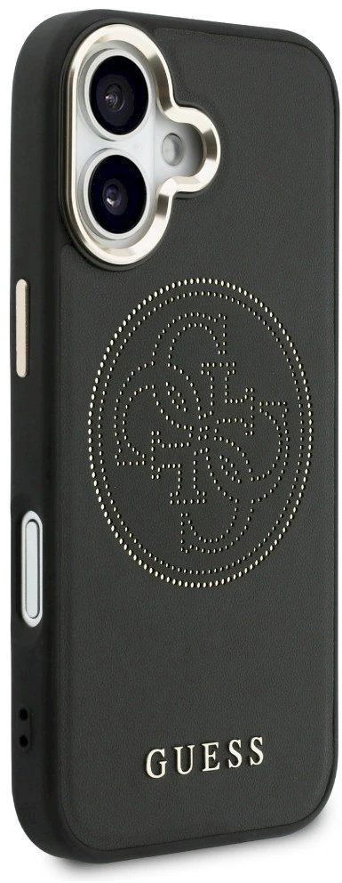 „Guess“ perforuotas 4G „MagSafe“ dėklas, skirtas „iPhone 17“ - juodas