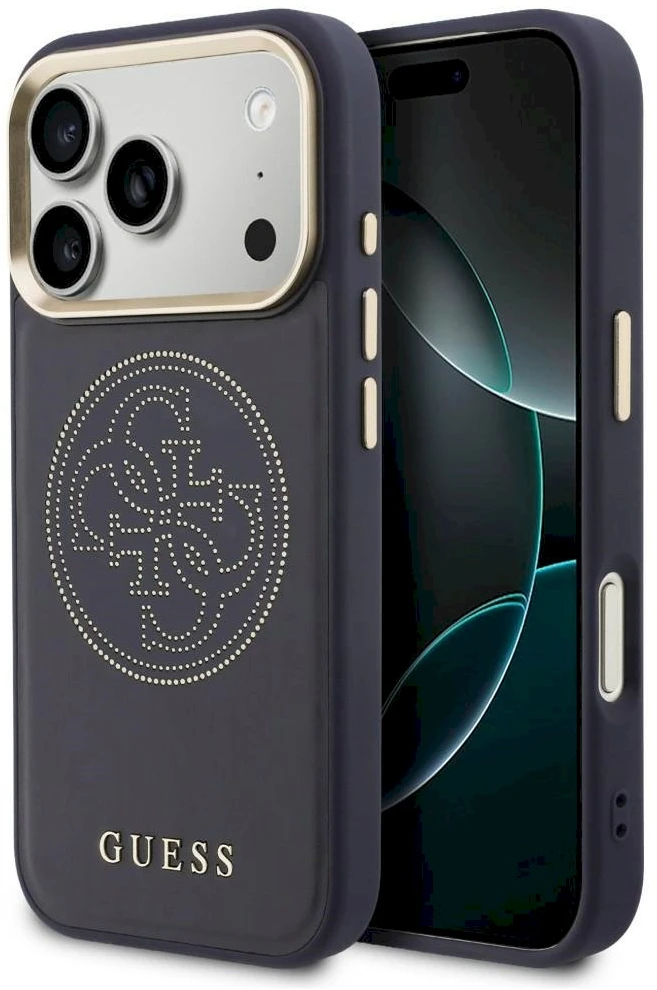 „Guess“ perforuotas 4G „MagSafe“ dėklas, skirtas „iPhone 17 Pro Max“ - mėlynas