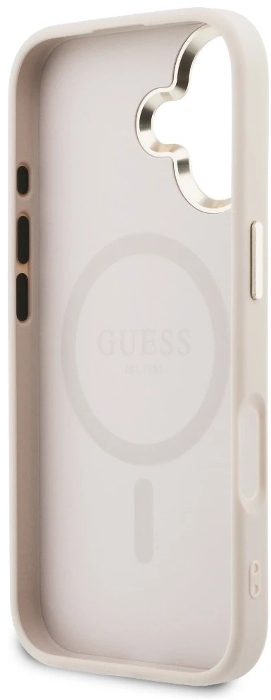 „Guess“ perforuotas 4G „MagSafe“ dėklas, skirtas „iPhone 17“ - Rožinė