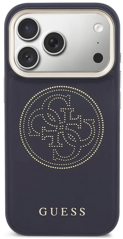 „Guess“ perforuotas 4G „MagSafe“ dėklas, skirtas „iPhone 17 Pro Max“ - mėlynas