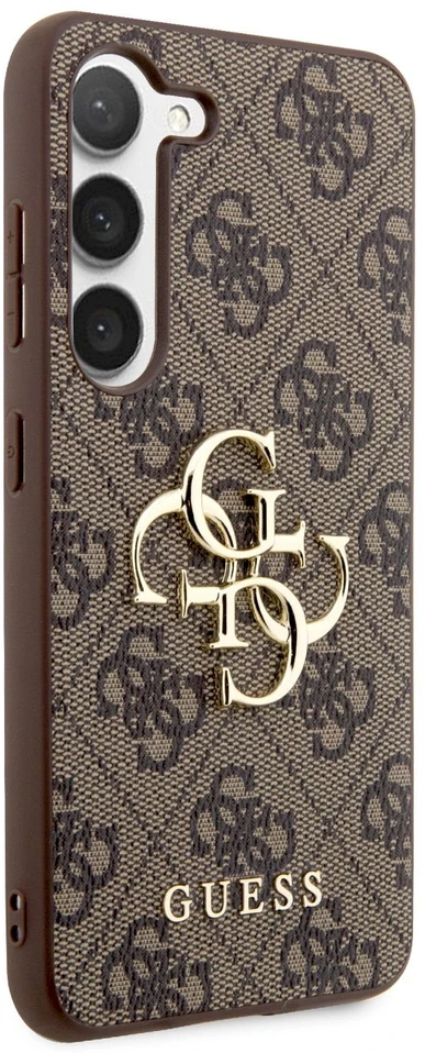 Dėklas GUESS GUHCS23S4GBBR S23 S911 BRONZE/BROWN HARDCASE 4G BIG METAL LOGO