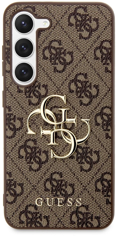 Dėklas GUESS GUHCS23S4GBBR S23 S911 BRONZE/BROWN HARDCASE 4G BIG METAL LOGO