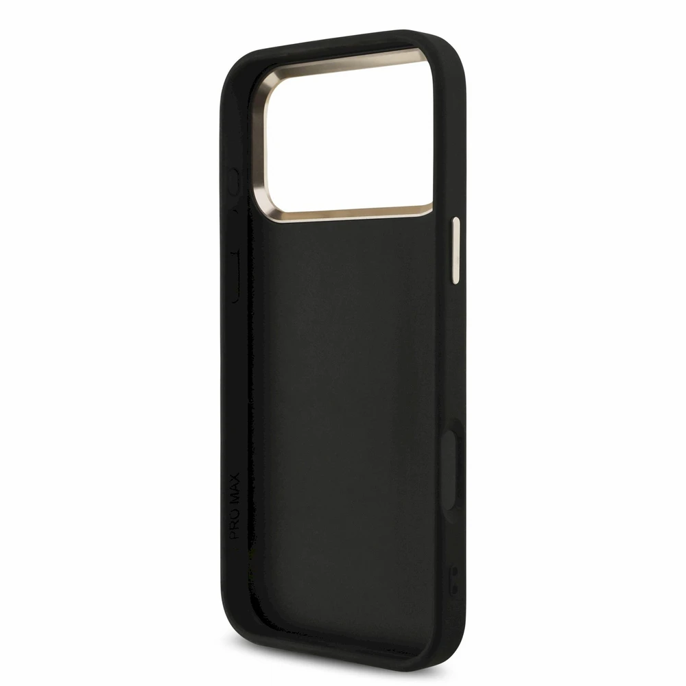 Guess PU 4G Metal Logo dirželio dėklas iPhone 18 Pro Max Juodas