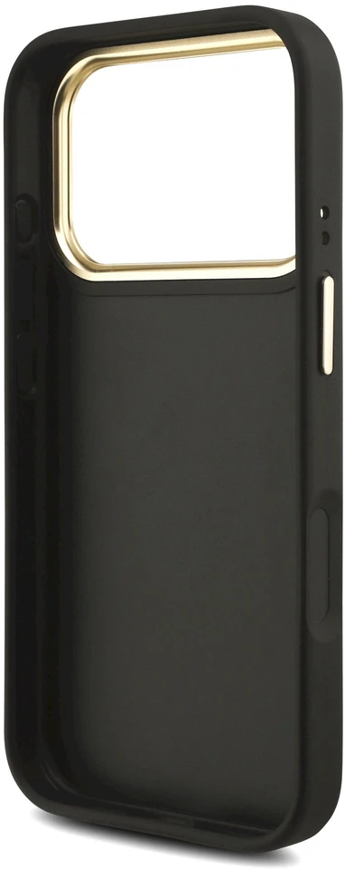 Dėklas GUESS case for IPHONE 18 Pro / 17 Pro GUE005483 (PU W/ Big 4G Classic Logo) juodas auksinis