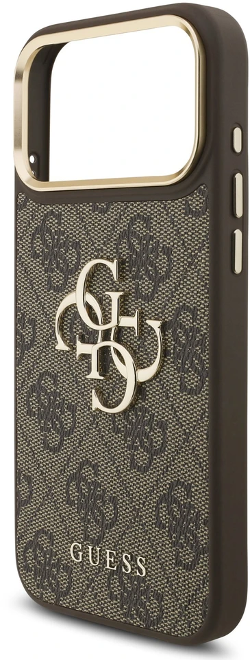 Dėklas GUESS case for IPHONE 18 Pro Max / 17 Pro Max GUE005488 (PU W/ Big 4G Classic Logo) ruda auksinis
