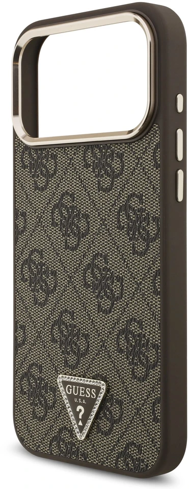 Dėklas Guess 4G Triangle Logo MagSafe Case, skirtas iPhone 17 Pro Max / 18 Pro Max - Ruda