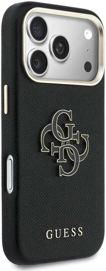 Dėklas GUESS case for IPHONE 17 Pro Max GUHCP17X5PS4RGGK (PU FW Resin Logo) juodas