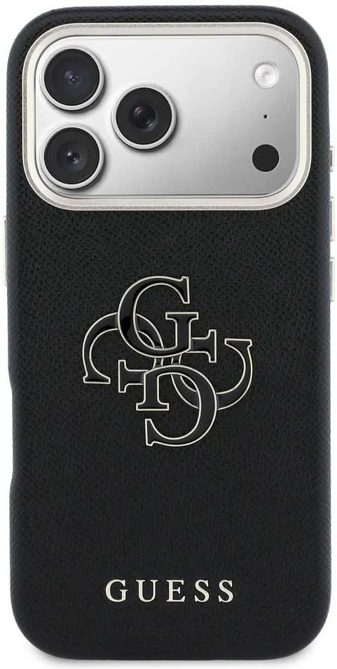 Dėklas GUESS case for IPHONE 17 Pro Max GUHCP17X5PS4RGGK (PU FW Resin Logo) juodas