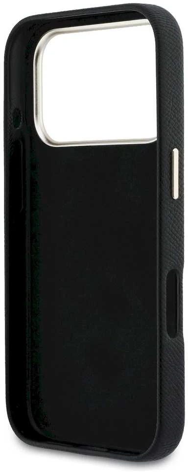 Dėklas GUESS case for IPHONE 17 Pro Max GUHCP17X5PS4RGGK (PU FW Resin Logo) juodas