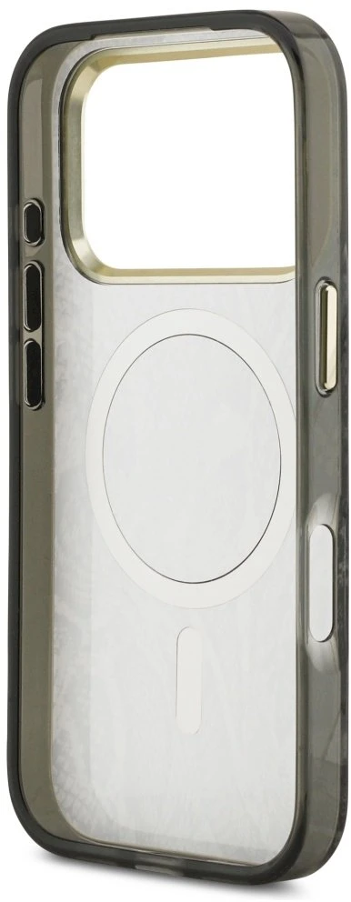 Guess Python Pattern MagSafe dėklas Apple iPhone 17 Pro juodos spalvos