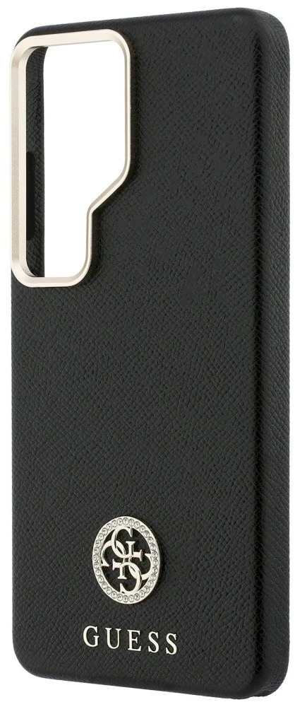 Dėklas Guess Rhinestone Round Logo MagSafe Samsung Galaxy S26 Ultra juodos spalvos
