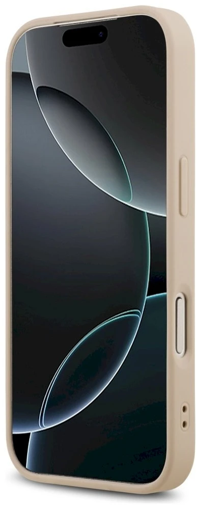 Guess Saffiano Classic Logo MagSafe dėklas skirtas Apple iPhone 17 Pro rožinės spalvos