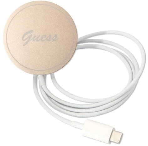 Rinkinys Guess GUBPP14LHJEACSP Case+ Charger Apple iPhone 14 Pro 6,1" dėklas telefonui rožinės spalvos hard case Jungle MagSafe