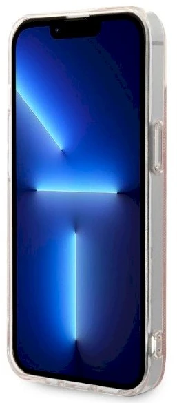 Rinkinys Guess GUBPP14SH4EACSP Case+ Charger iPhone 14 6,1" rožinis/rožinis kietas dėklas 4G Print MagSafe