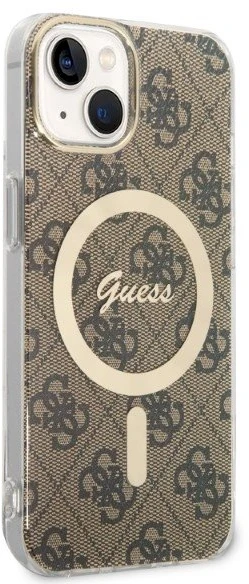 „Guess“ GUBPP14SH4EACSW dėklas + įkroviklis, „iPhone 14 6.1“ ratukas / kietas dėklas su ratuku, 4G, „MagSafe“ spausdinimas