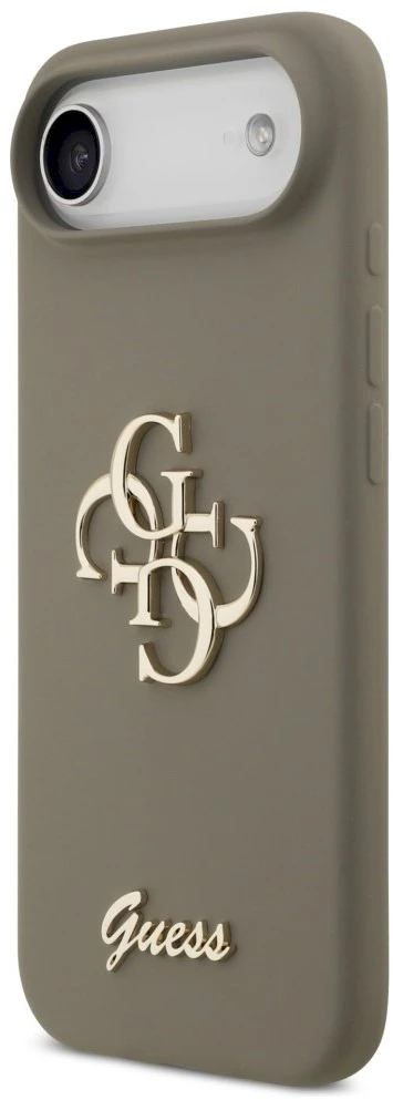 „Guess“ silikoninis „Big 4G Script“ dėklas, skirtas „iPhone Air“ – rudas