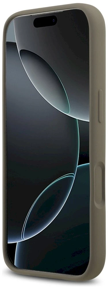 Guess Silicone Big 4G Script Dėklas iPhone 17 Pro rudos spalvos