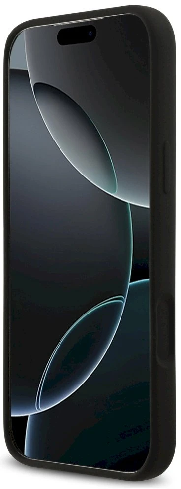 Guess Silicone Big 4G Script dėklas skirtas Apple iPhone 17 Pro Max juodos spalvos