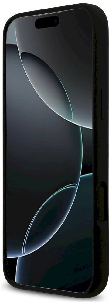 „Guess“ silikoninis „Logo Strass 4G MagSafe“ dėklas, skirtas „iPhone 17 Pro Max“ - Juodas