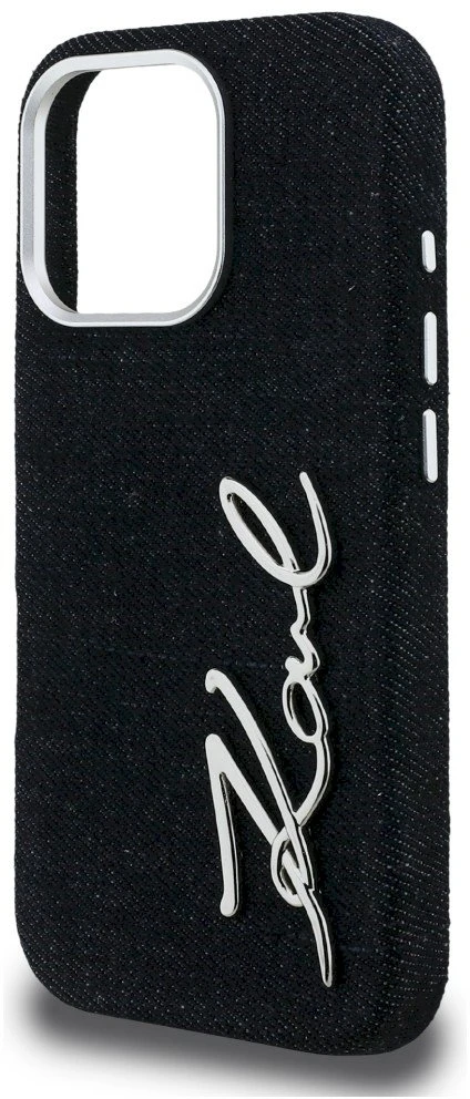 Dėklas Karl Lagerfeld FW Jeans Signature Logo iPhone 16 Pro Max Case - Juodas