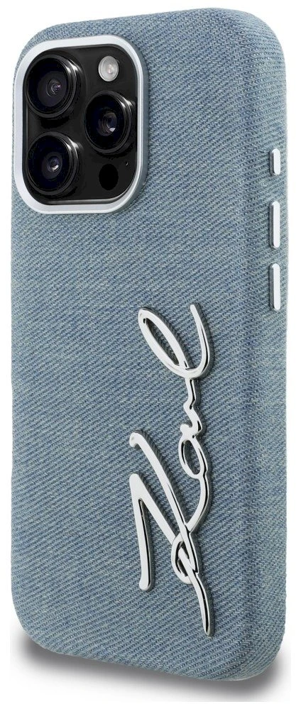 Dėklas Karl Lagerfeld FW Jeans Signature Logo iPhone 16 Pro Case - Mėlyna