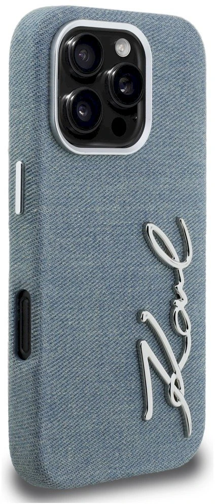 Dėklas Karl Lagerfeld FW Jeans Signature Logo iPhone 16 Pro Case - Mėlyna