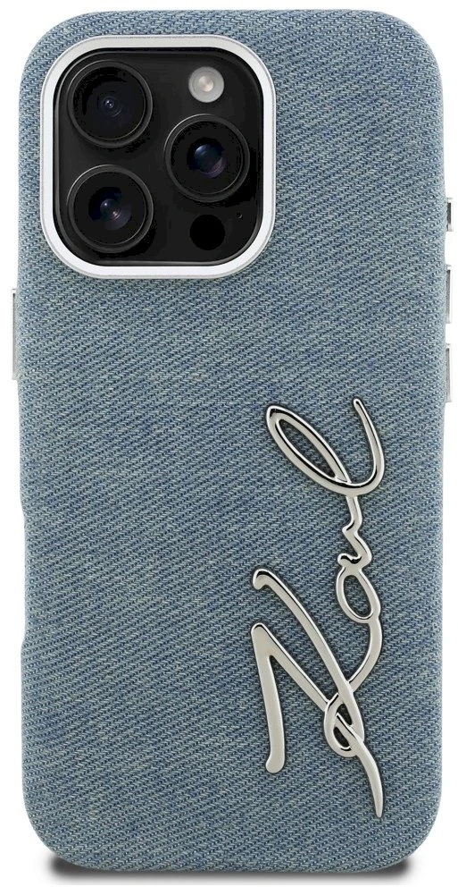 Dėklas Karl Lagerfeld FW Jeans Signature Logo iPhone 16 Pro Case - Mėlyna