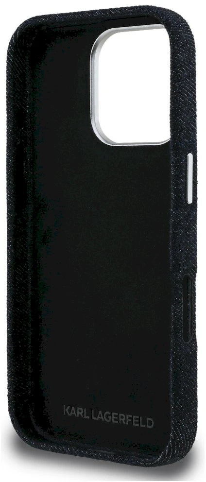 Dėklas Karl Lagerfeld FW Jeans Signature Logo iPhone 16 Pro Case - Juodas
