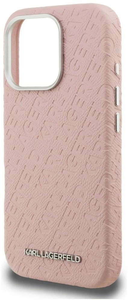 Dėklas Karl Lagerfeld FW Stamped Karl MagSafe Case for iPhone 16 Pro Max - Rožinė