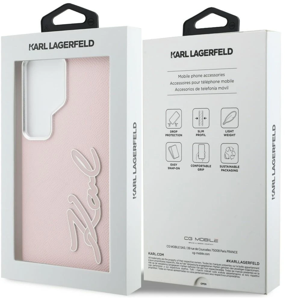 Telefonų dėklas Galaxy S26 Ultra rožinis Karl Lagerfeld