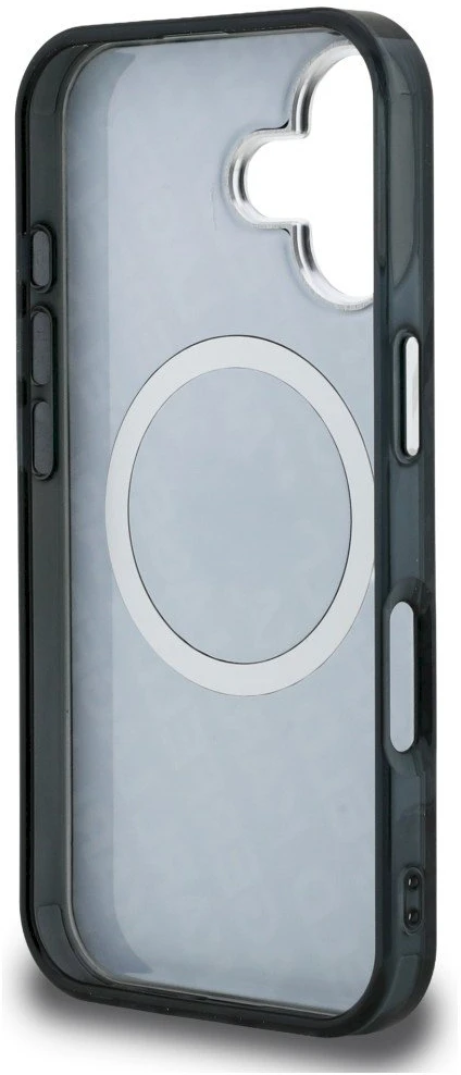 „Karl Lagerfeld IML Choupette“ galvos logotipo „MagSafe“ dėklas, skirtas „iPhone 16“ – juodas