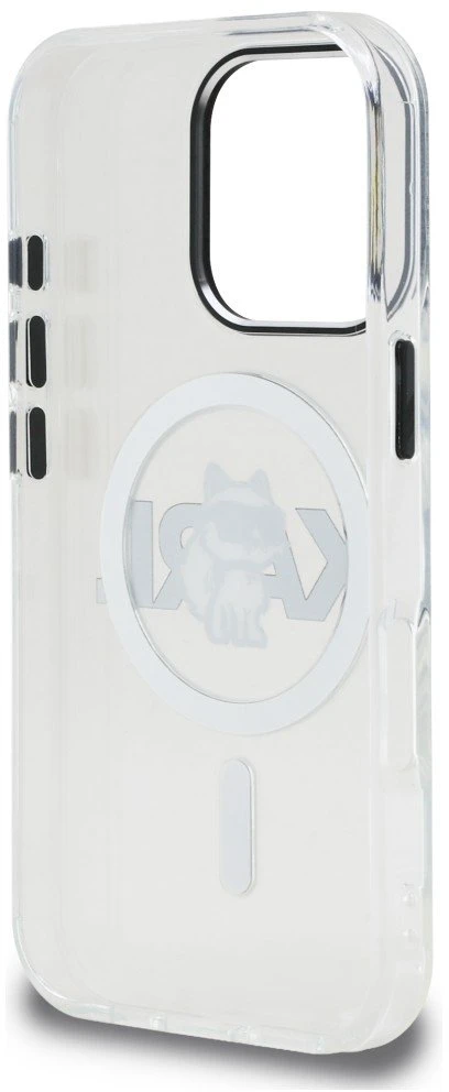 „Karl Lagerfeld IML Choupette Sketch Logo MagSafe“ dėklas, skirtas „iPhone 16 Pro Max“ – skaidrus