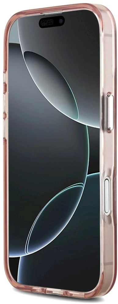 Karl Lagerfeld dėklas, skirtas IPHONE 17, suderinamas su „MagSafe KLHMP17SHGCHGKBP“ (IML Choupette eskizo logotipas), rožinis
