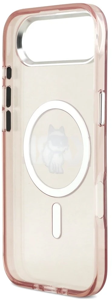 Karl Lagerfeld IML Choupette Sketch Logo MagSafe dėklas Apple iPhone Air rožinės spalvos