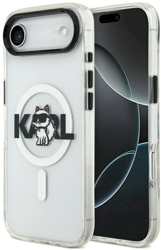 Karl Lagerfeld IML Choupette Sketch Logo MagSafe dėklas skirtas Apple iPhone Air Clear