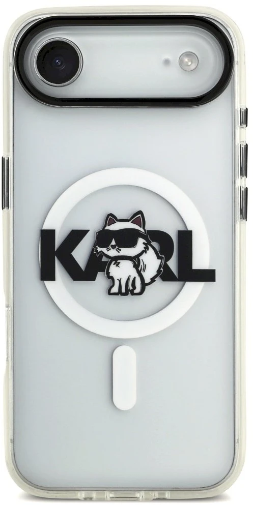 Karl Lagerfeld IML Choupette Sketch Logo MagSafe dėklas skirtas Apple iPhone Air Clear