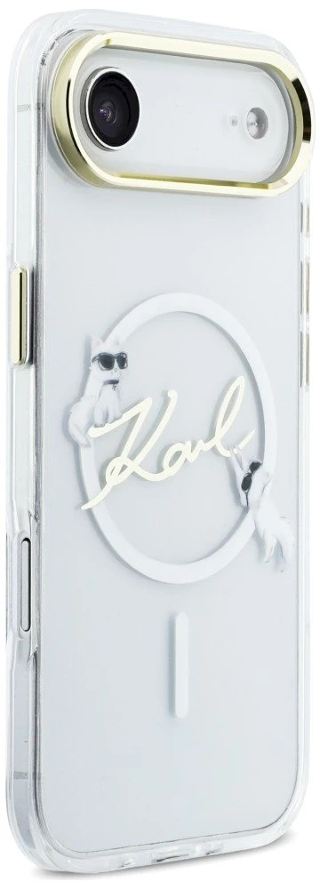 Karl Lagerfeld IML Choupettes Karl Script Logo MagSafe iPhone Air dėklas – skaidrus