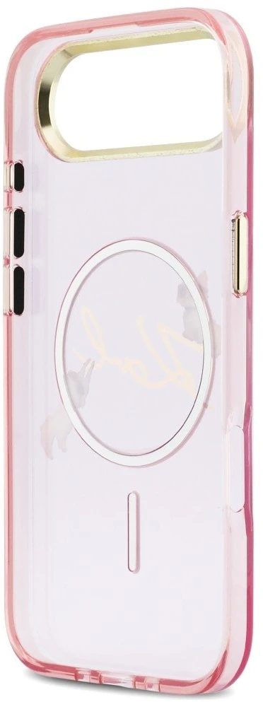 Dėklas Karl Lagerfeld IML Choupettes Karl Script Logo MagSafe iPhone Air Case - Rožinė