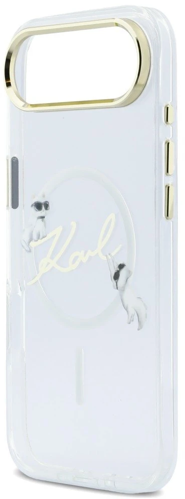 Karl Lagerfeld IML Choupettes Karl Script Logo MagSafe iPhone Air dėklas – skaidrus