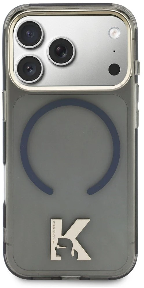 Karl Lagerfeld IML K galvos logotipo „MagSafe“ dėklas, skirtas iPhone 17 Pro - Juodas