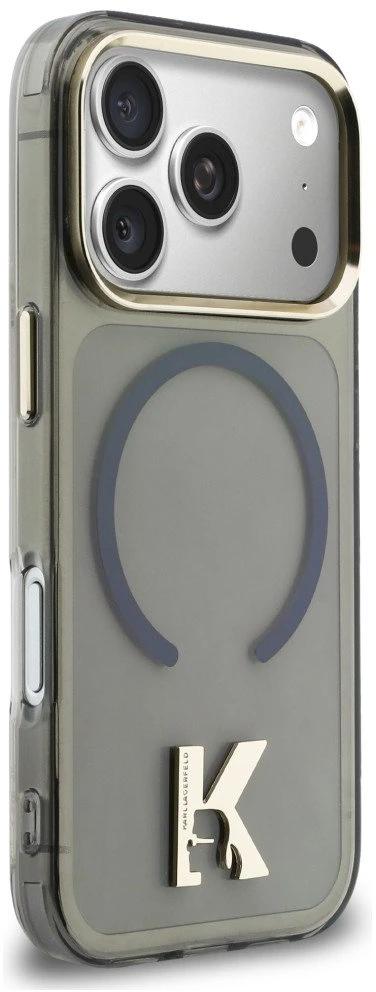 Karl Lagerfeld IML K galvos logotipo „MagSafe“ dėklas, skirtas iPhone 17 Pro - Juodas