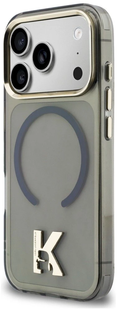 Karl Lagerfeld IML K galvos logotipo „MagSafe“ dėklas, skirtas iPhone 17 Pro - Juodas