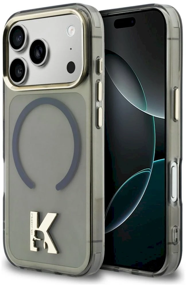 Karl Lagerfeld IML K galvos logotipo „MagSafe“ dėklas, skirtas iPhone 17 Pro - Juodas