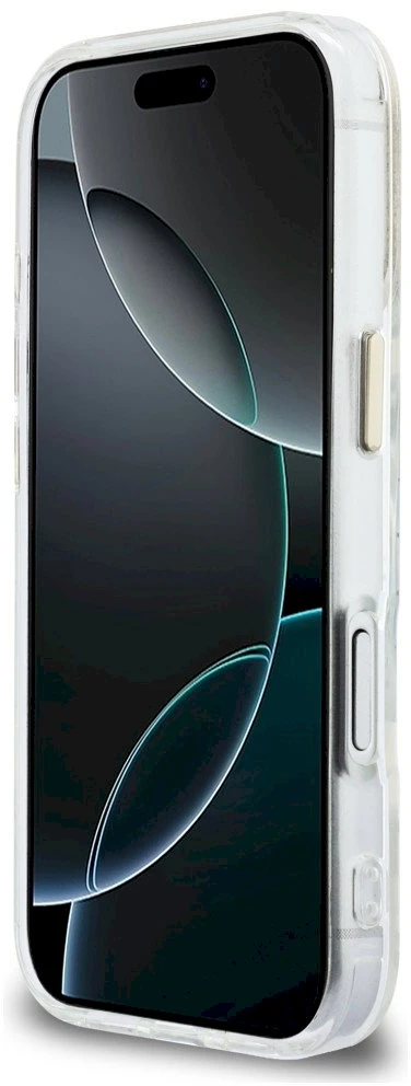 „Karl Lagerfeld IML K Head Logo MagSafe“ dėklas, skirtas „iPhone 17 Pro“ – skaidrus