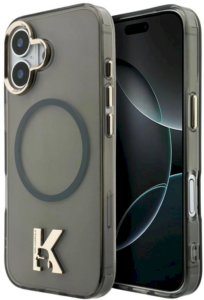 Karl Lagerfeld IML K galvos logotipo „MagSafe“ dėklas, skirtas iPhone 17 - Juodas