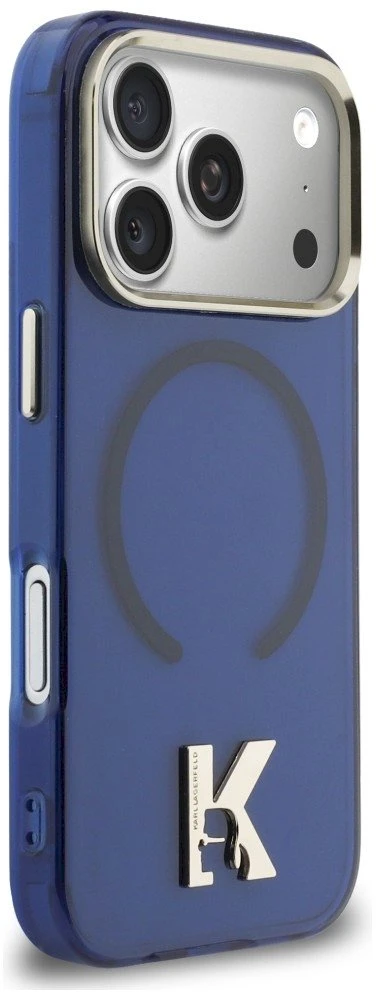 „Karl Lagerfeld IML K“ galvos logotipo „MagSafe“ dėklas, skirtas „iPhone 17 Pro“ - Mėlyna