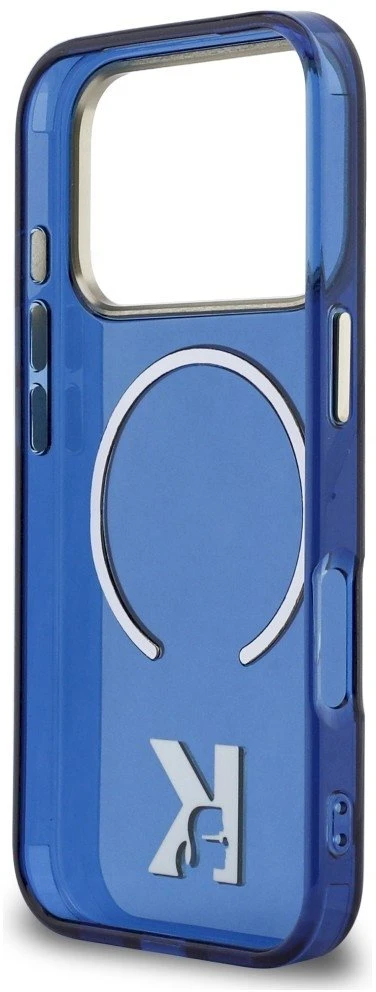 „Karl Lagerfeld IML K“ galvos logotipo „MagSafe“ dėklas, skirtas „iPhone 17 Pro“ - Mėlyna