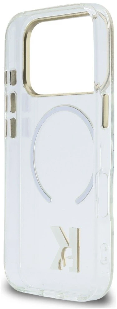 „Karl Lagerfeld IML K Head Logo MagSafe“ dėklas, skirtas „iPhone 17 Pro“ – skaidrus